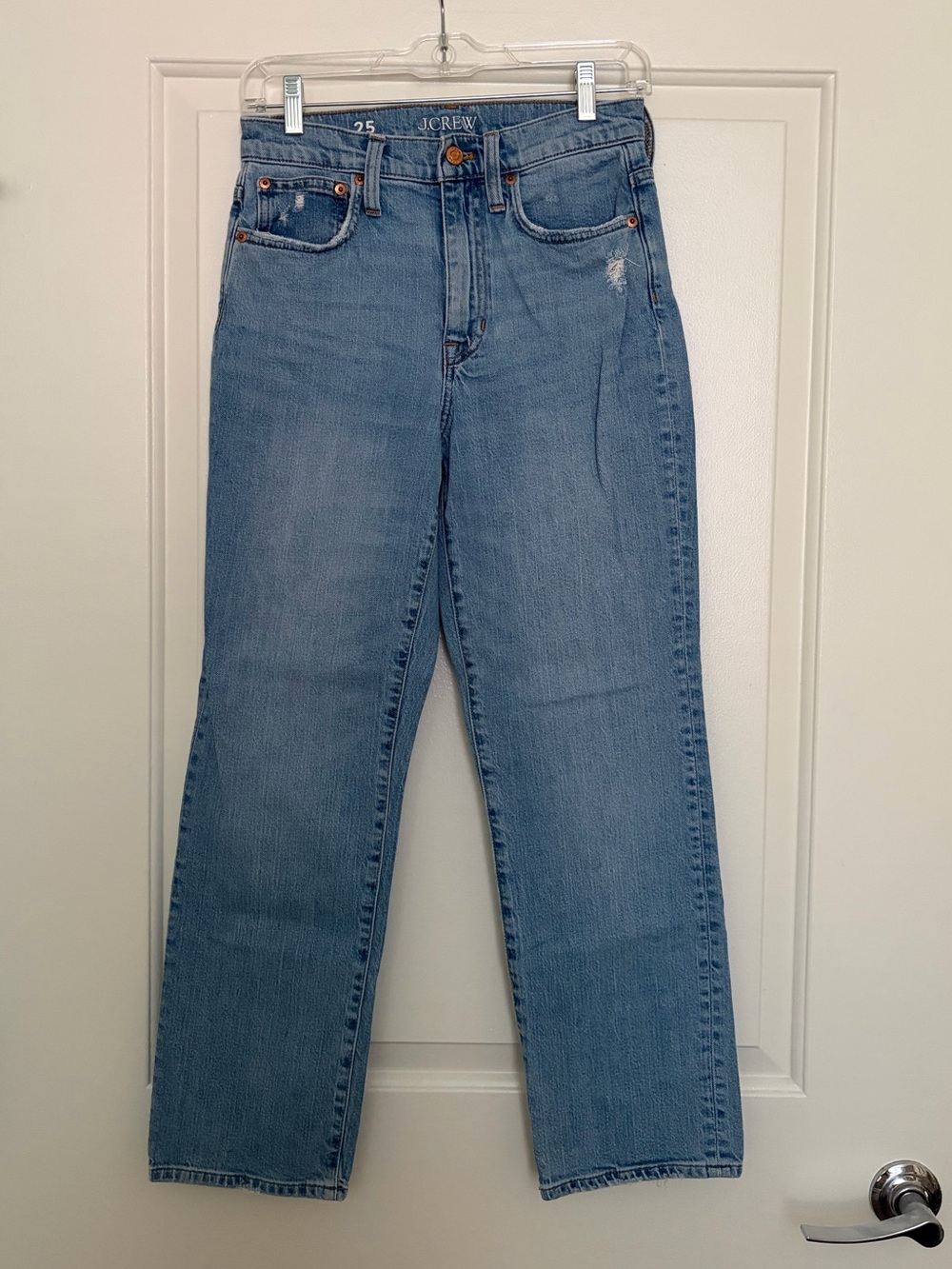 J. Crew Women’s Straight-Leg Jeans in Medium Blue Wash Size 25